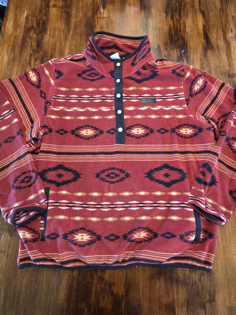 Cinch Aztec Quarter Button Fleece jacket sz 2XL Western Cowboy 